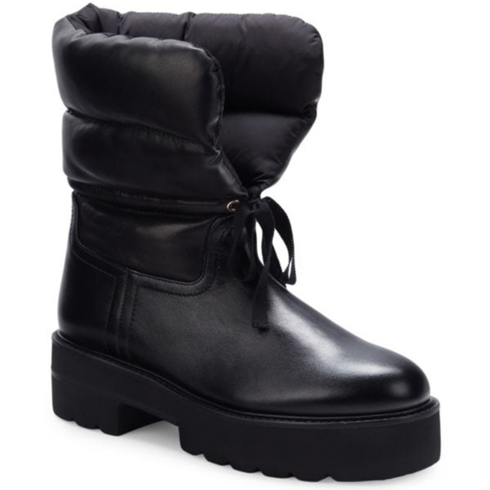 Stuart Weitzman Tyler Ultralift Leather Lug Boots